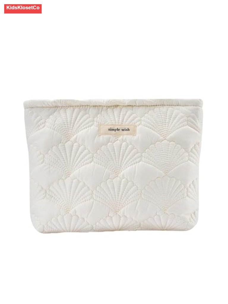 Quilted Cotton Cosmetic Bag Portable Travel Makeup Organizer Pouch